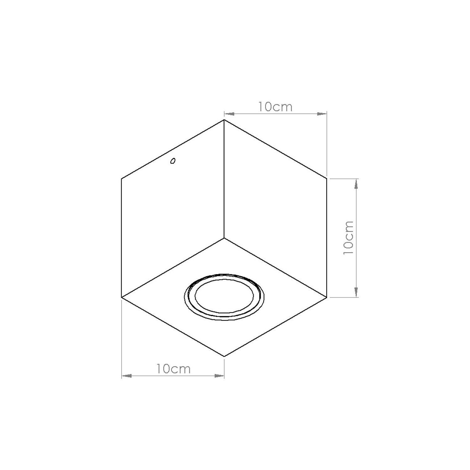 Deckenstrahler Beton Beige GU10 B:10 cm Aufbau Spot