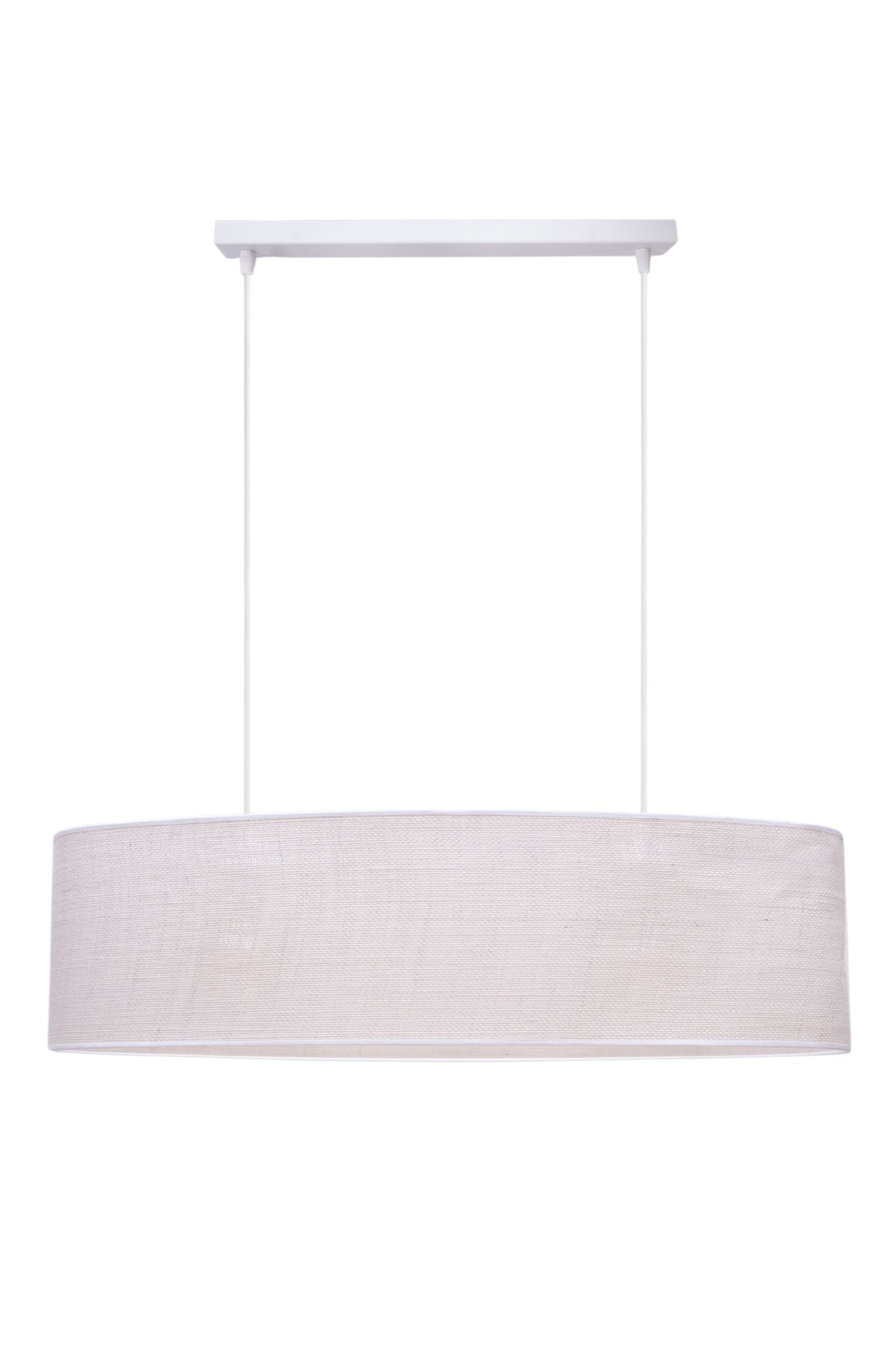 Suspension chaleureuse Abat-jour en tissu 2 flammes E27 70 cm