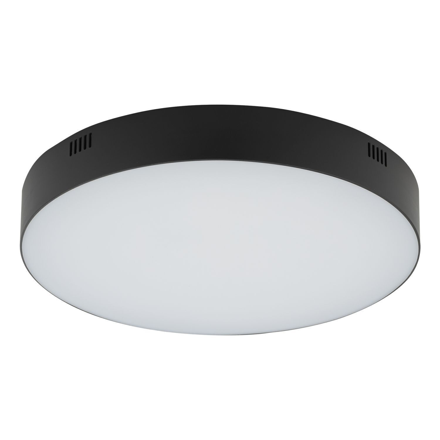 Plafonnier LED Noir Ø 30 cm 3000 K 4300 lm intérieur
