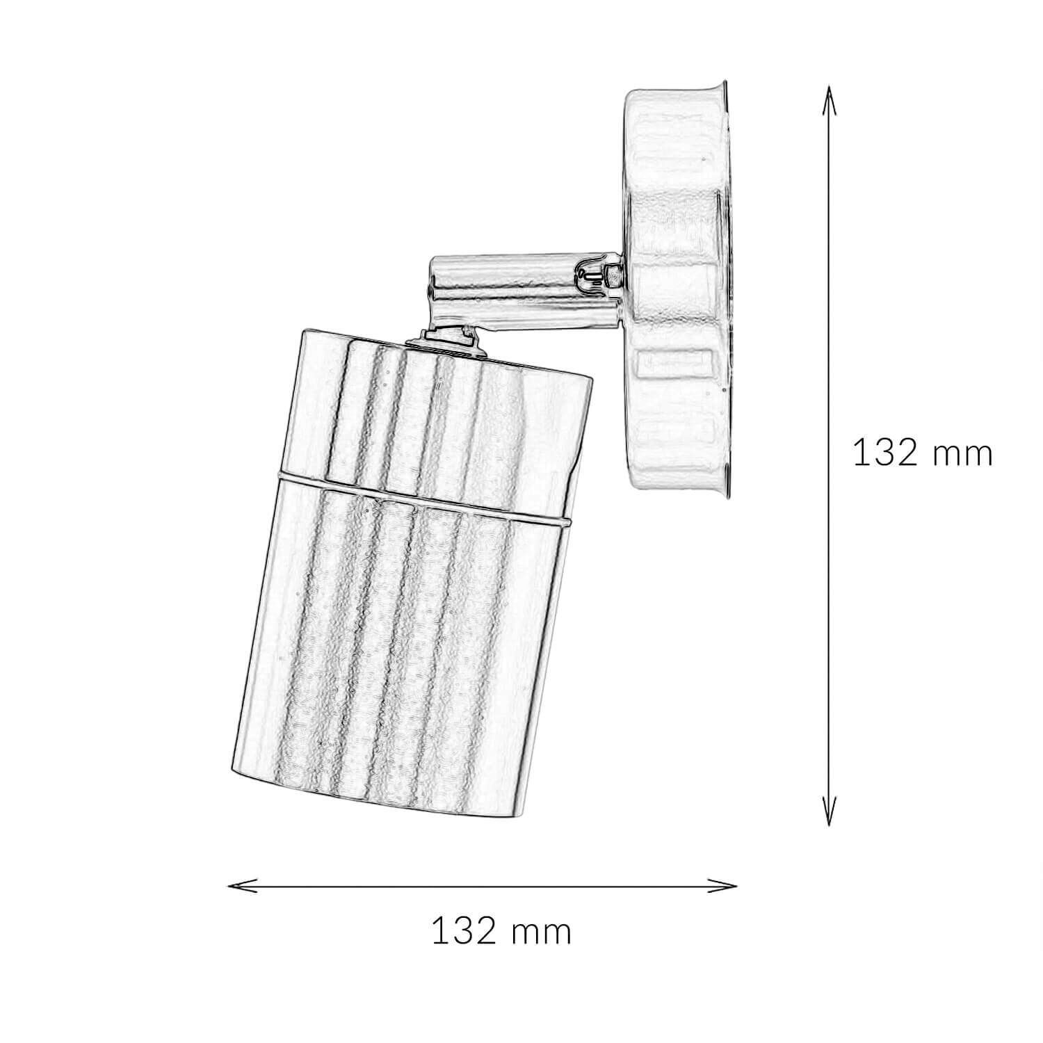 Spot lampe extérieur acier inoxydable IP44 GU10 maison mur COLLINS
