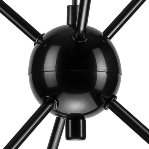 Lampe à suspendre de table noir métal 6-flmg