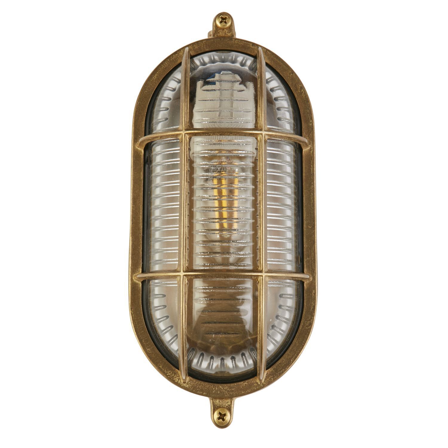 Applique extérieure laiton verre IP64 E27 Maritim H : 23,5 cm