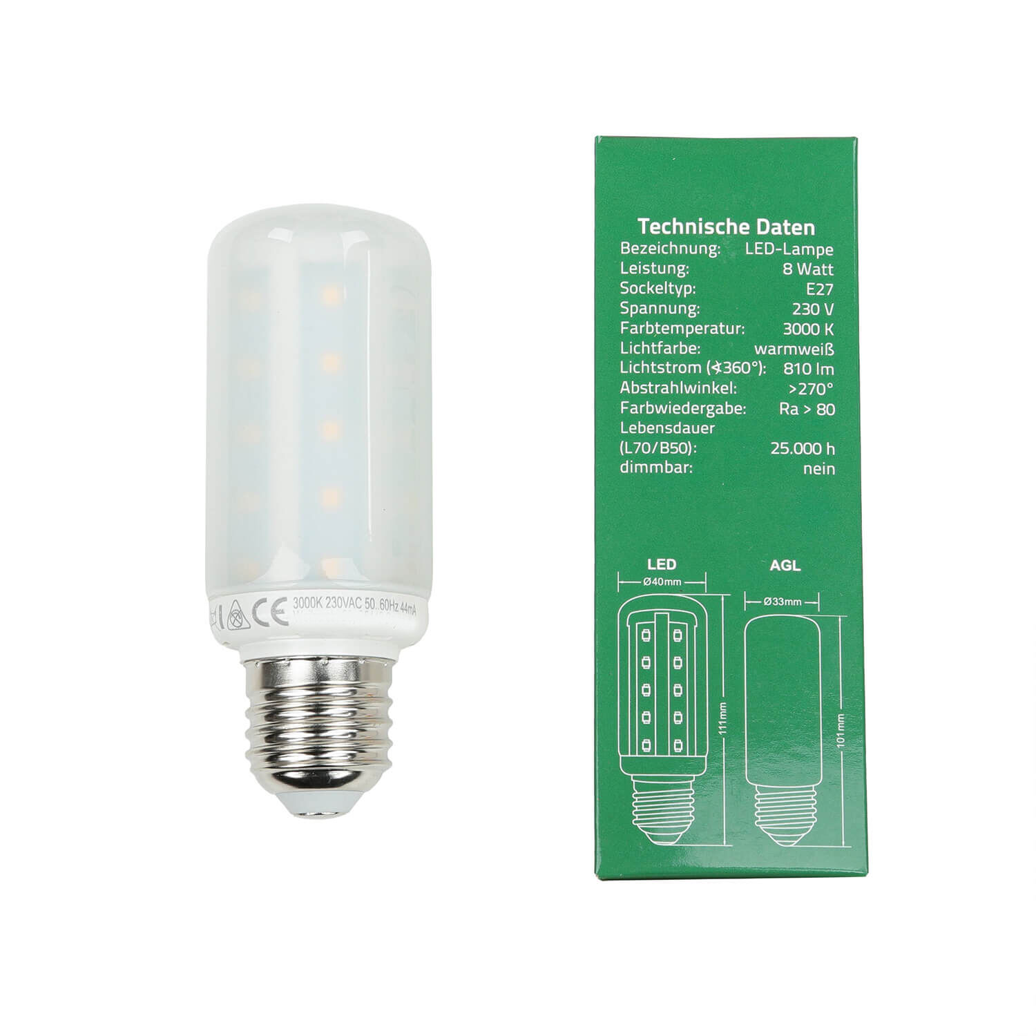 Ampoules LED Tube E27 GreenLED ampoule - LM107