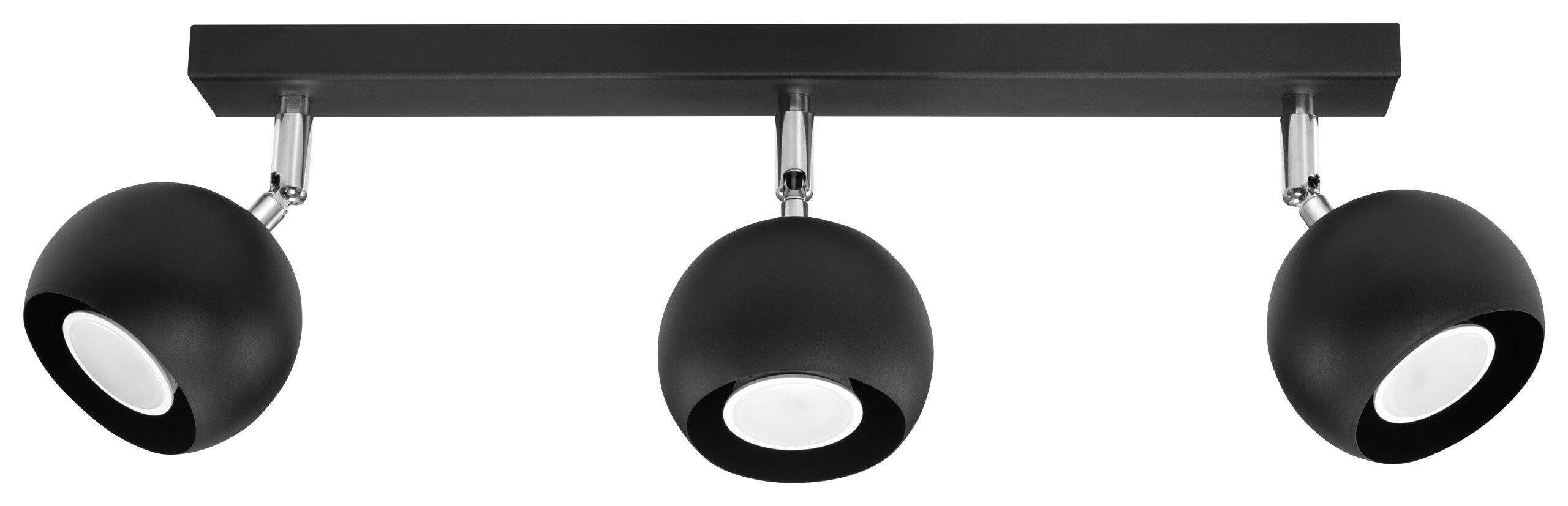 Spot de plafond noir L:45cm Rétro FAVONIA montage apparent