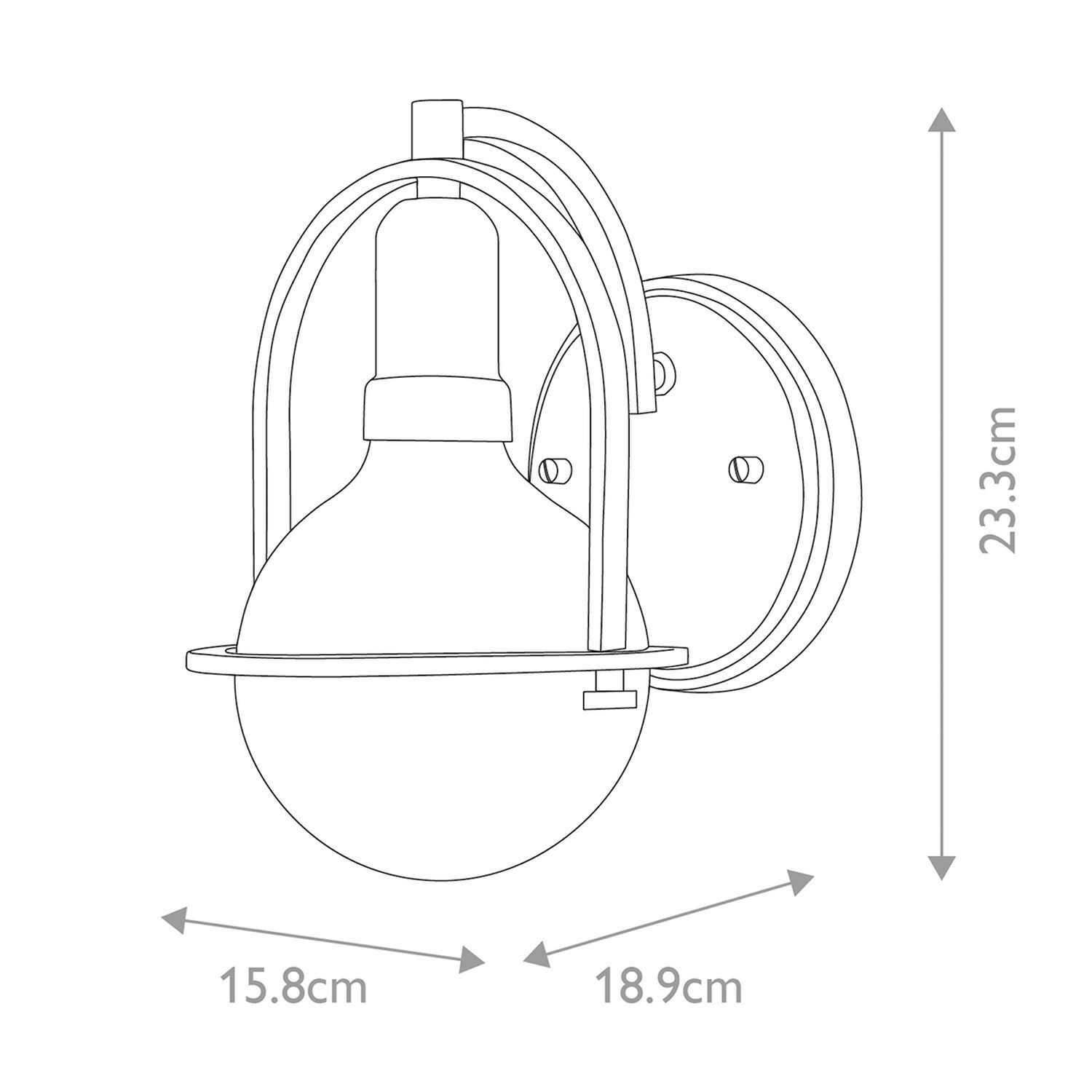 Wandlampe, Industrial, Metall, Kabel, Wandmontage