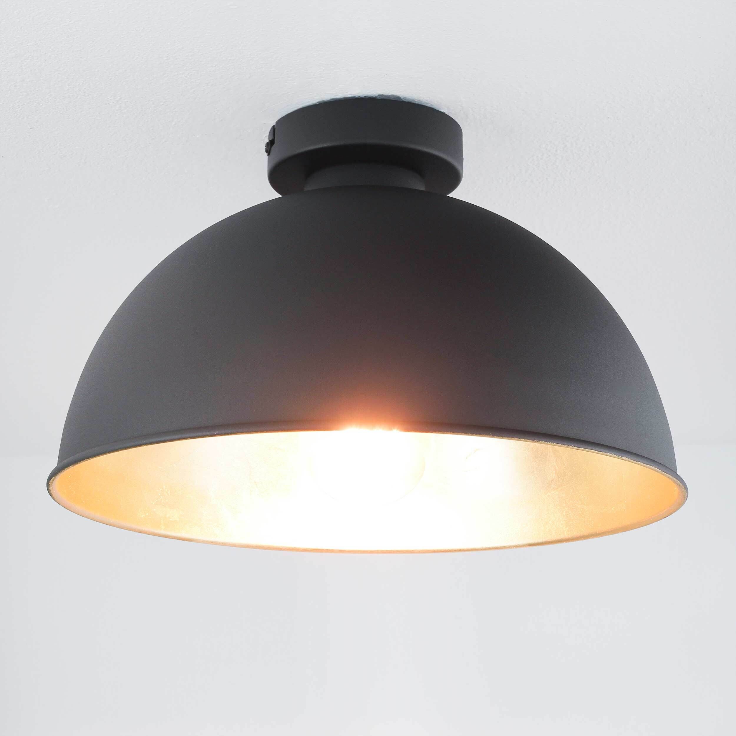 Plafonnier rond moderne noir