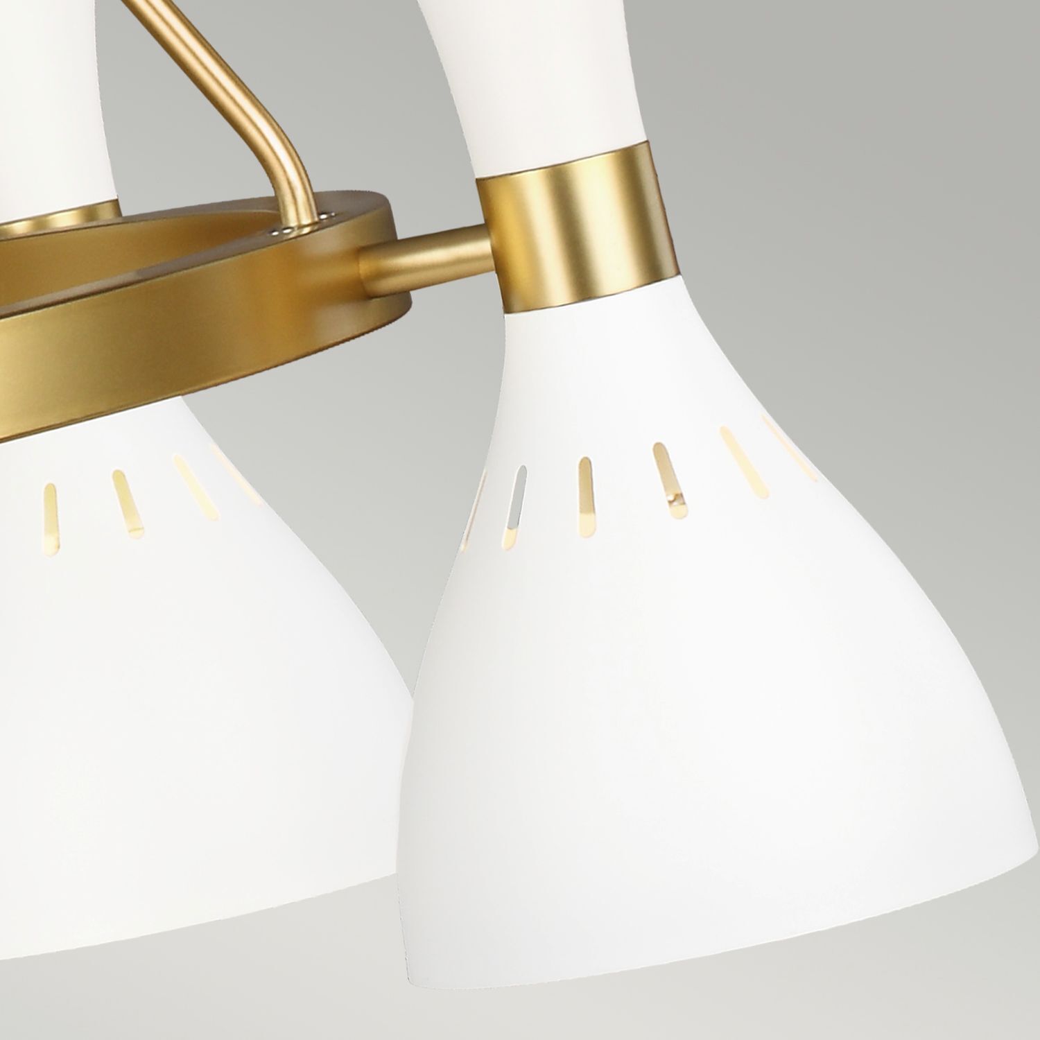 Lampe de plafond en métal blanc laiton Ø81cm Retro