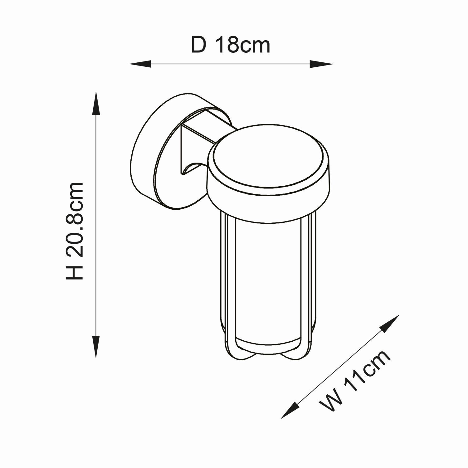 Applique murale extérieure E27 aluminium verre IP44 20,8 cm de haut en or