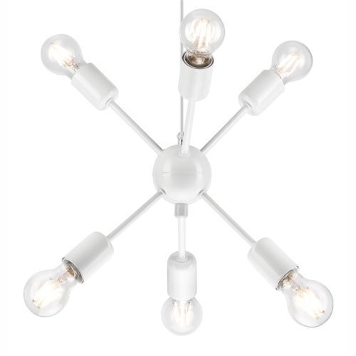 Lampe à suspendre élégante ANETHA Blanc Table à manger moderne