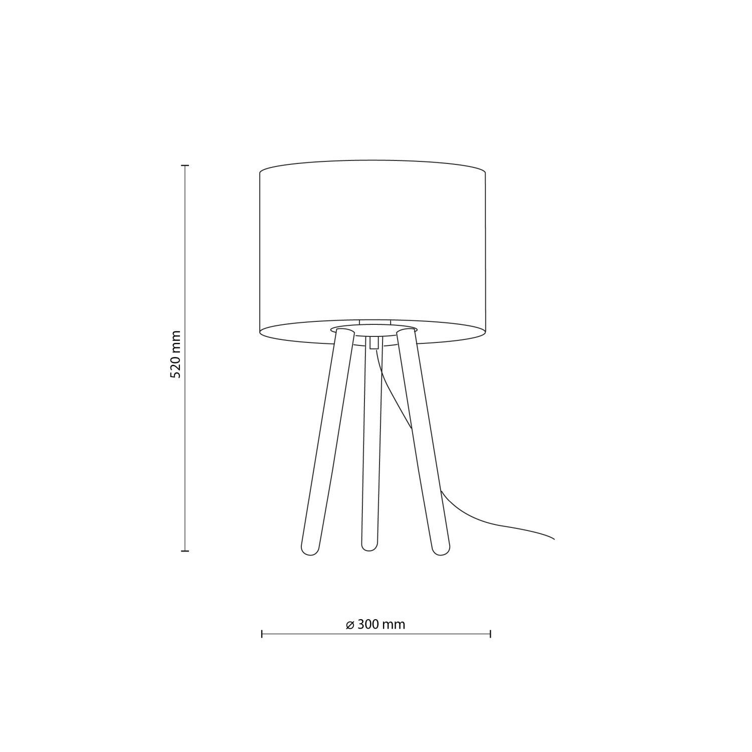 le60791-tischleuchte-tischlampe-dreibein-holz-stoff-46-cm-klein-natur-skandinavisch-e27-8 Stehlampe, Rundschirm, Drei Beine, Holzbeine, Kabel