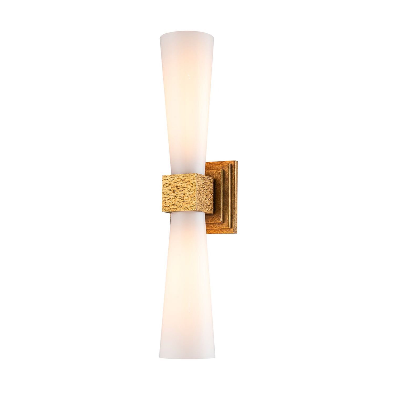 Luminaire de salle de bain métal verre LED G9 66 cm de haut Up Down IP44