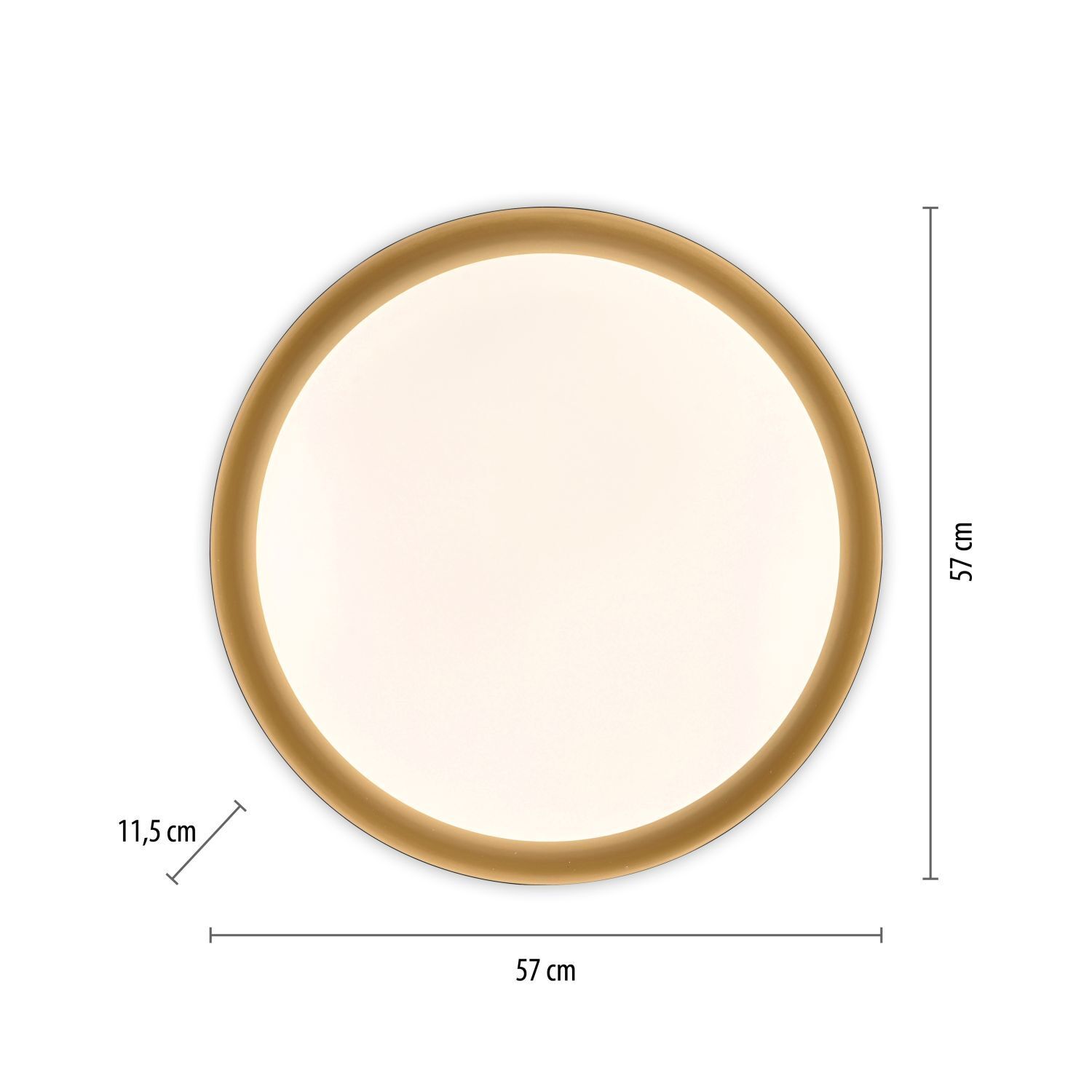 Lampe de plafonnier LED à intensité variable noir or Ø57 cm 3850 lm