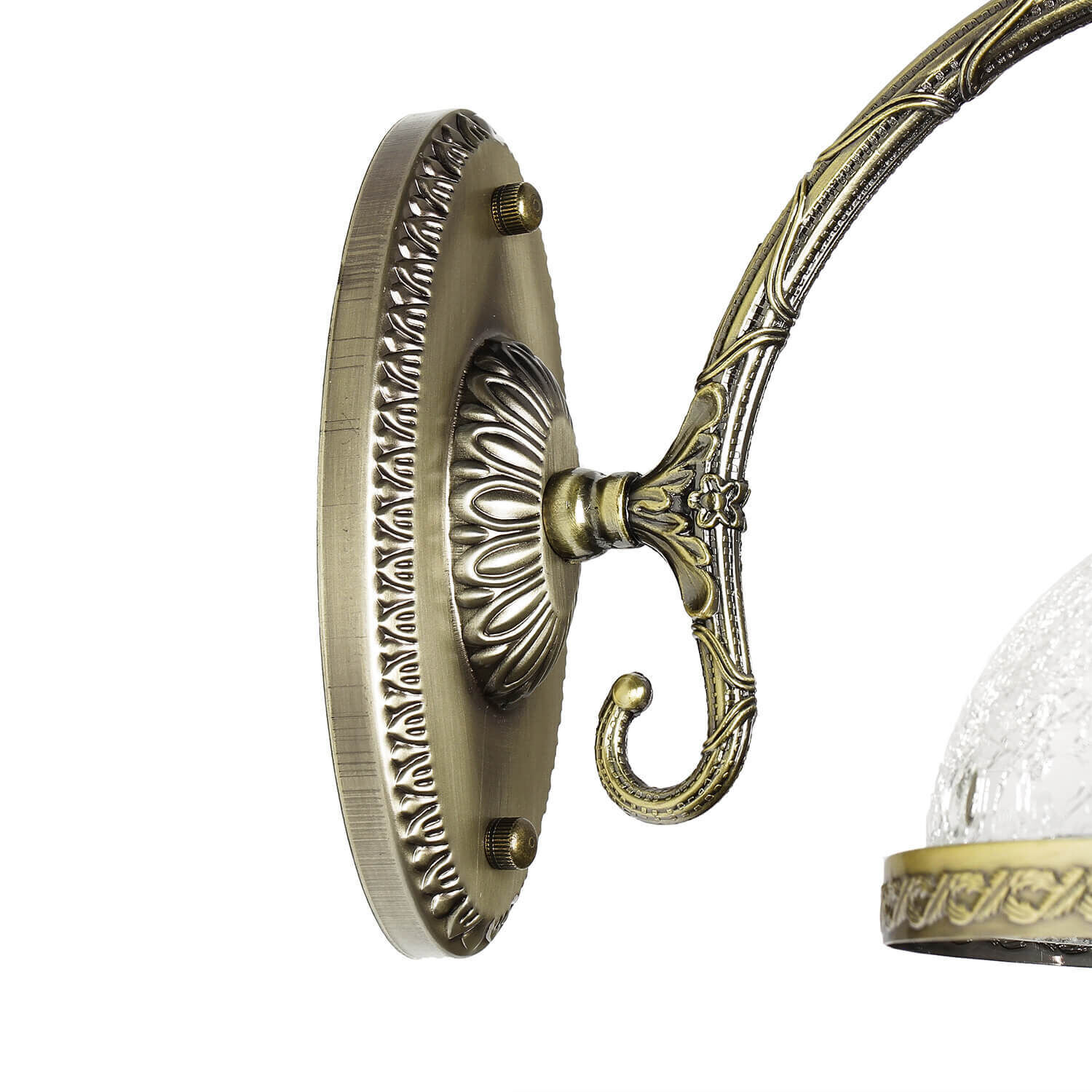 Applique Métal Verre Art Nouveau élégant CHARLES Bronze, Rauchrohr, Lampe