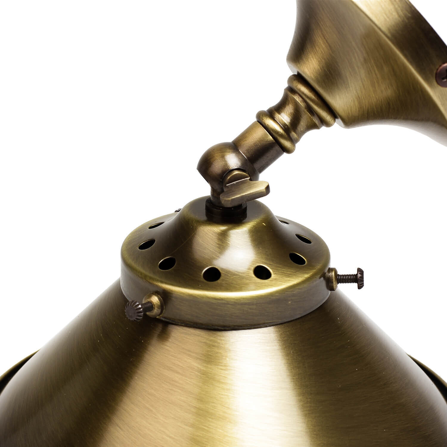 Wandleuchte Echt-Messing in Bronze hell Bronze, Lampe, Rauchrohr