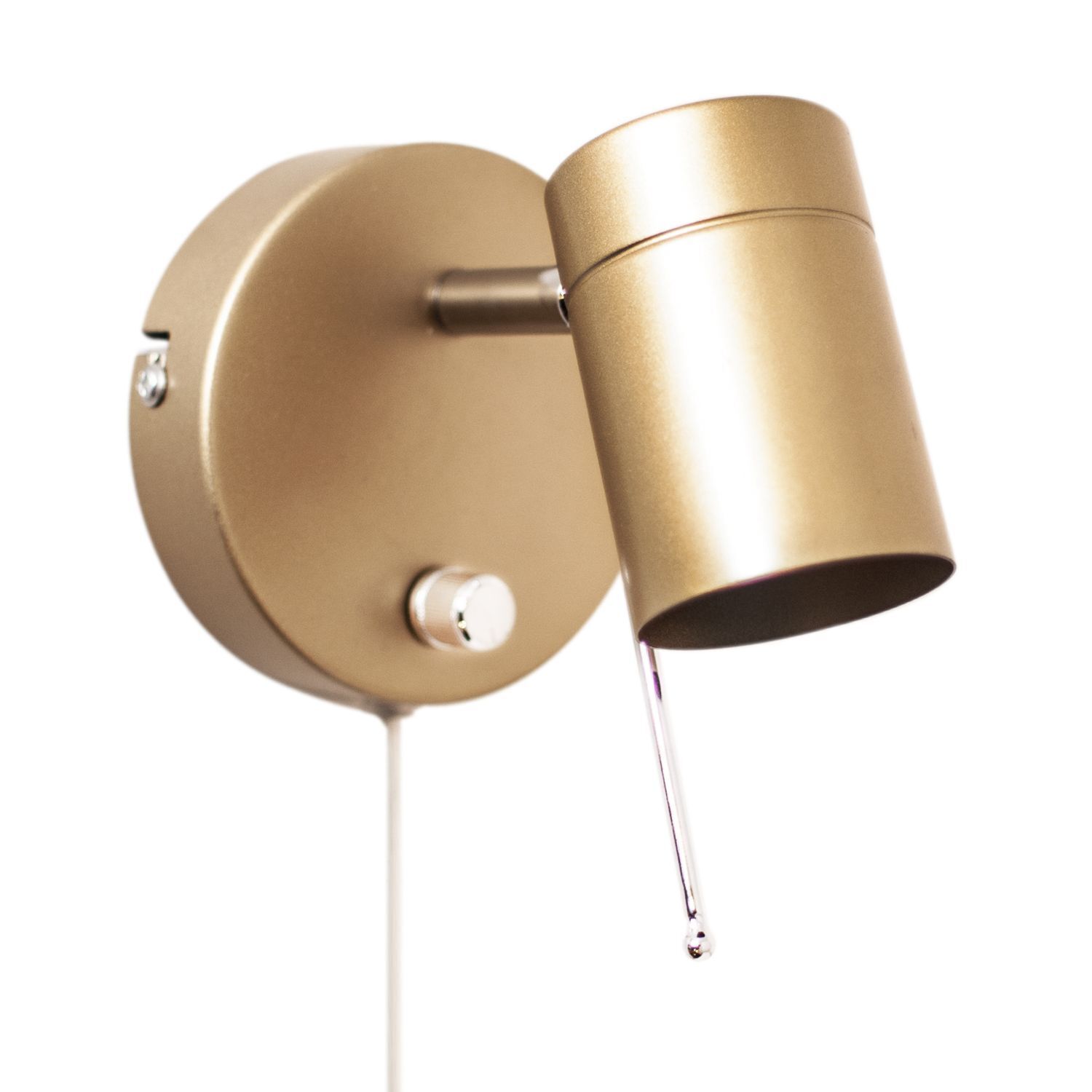 Applique murale avec câble fiche GU10 réglable en or métal Lampe