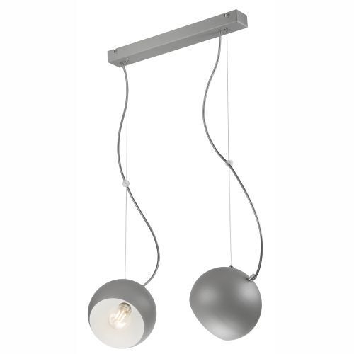 Lampe à suspendre Argent Blanc Métal Lampe de table à manger