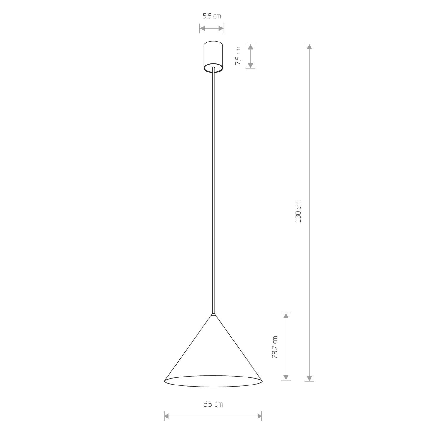 Suspension GU10 Blanc Ø 35 cm Métal ajustable Rétro