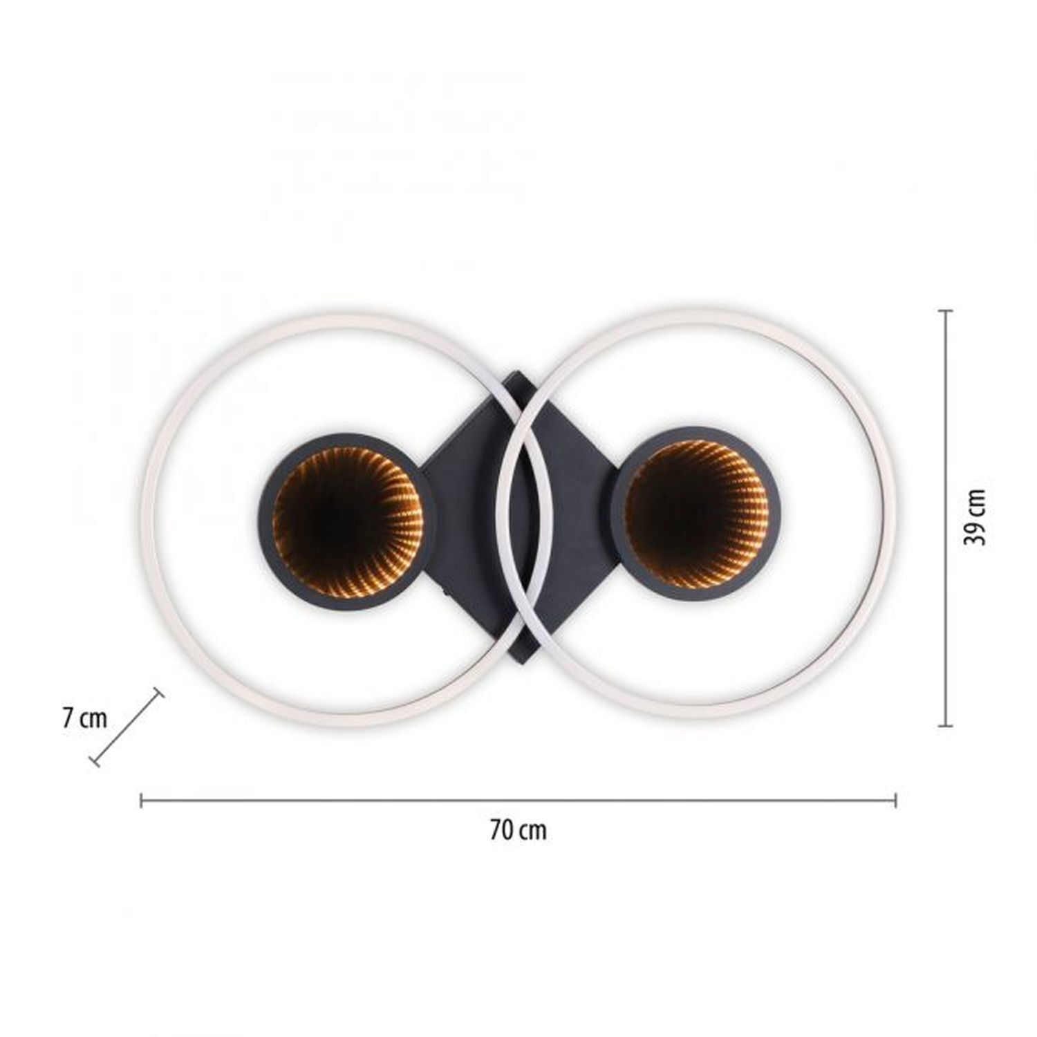 Lampe de plafonnier LED Télécommande Effet de profondeur 2700-5000 K Lampe de plafonnier LED Télécommande Effet de profondeur 2700-5000 K