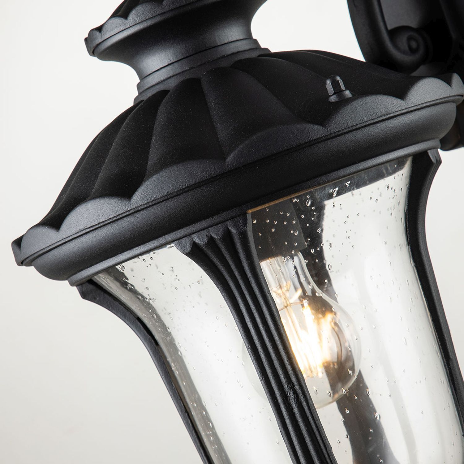 Lampe d'extérieur Mur Noir IP44 H : 47 cm Vintage robuste Lampe, Leuchte, Beleuchtung