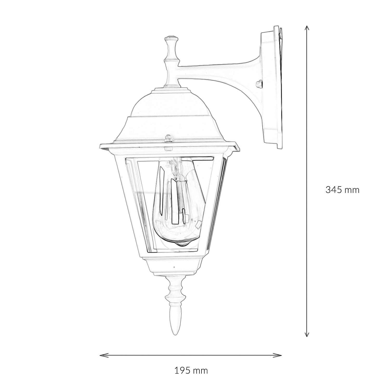 Applique murale extérieure Lanterne Tirol blanche suspendue