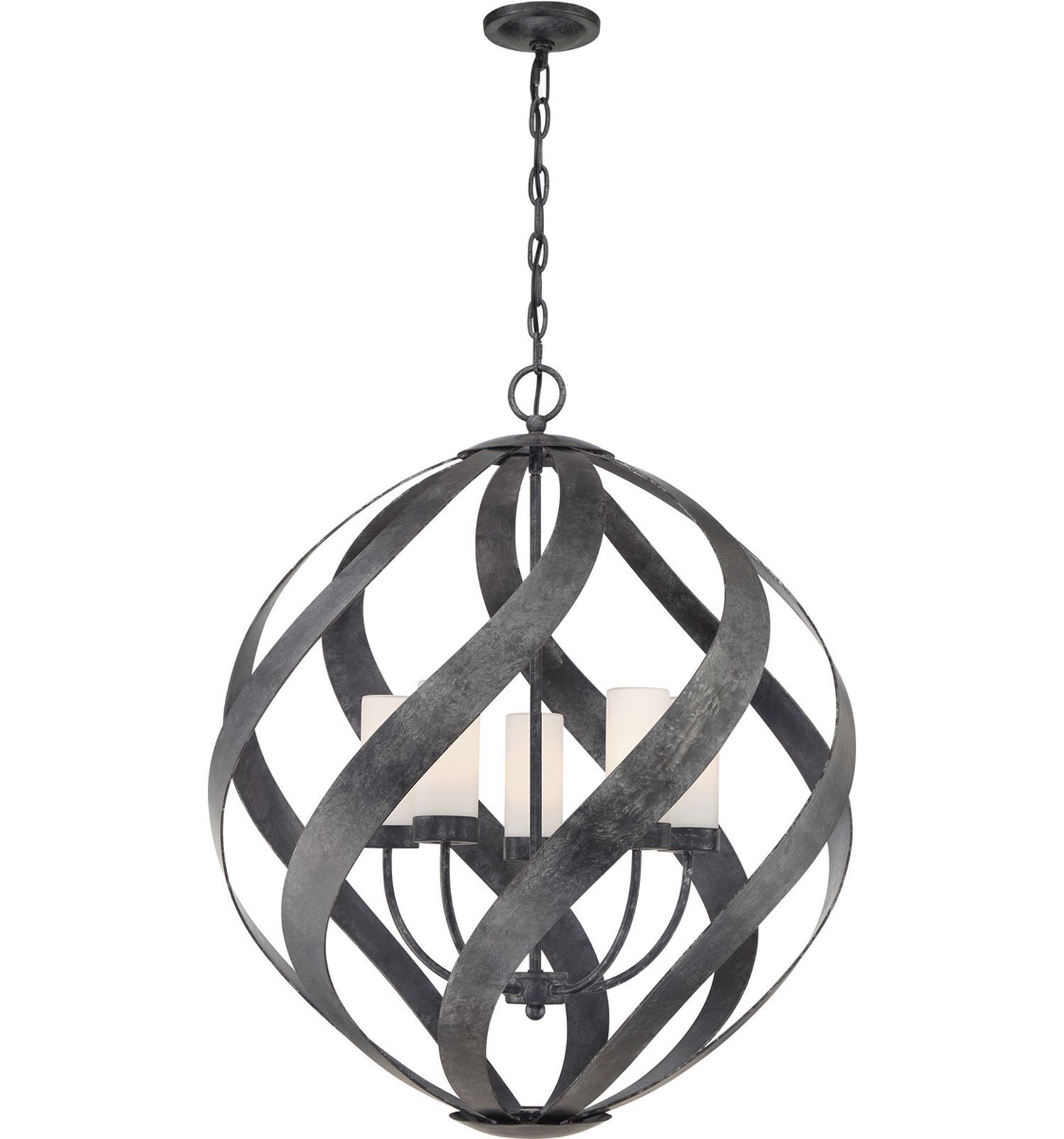 Lampe d'extérieur suspendue Ø 66 cm grande hauteur réglable IP44 E14