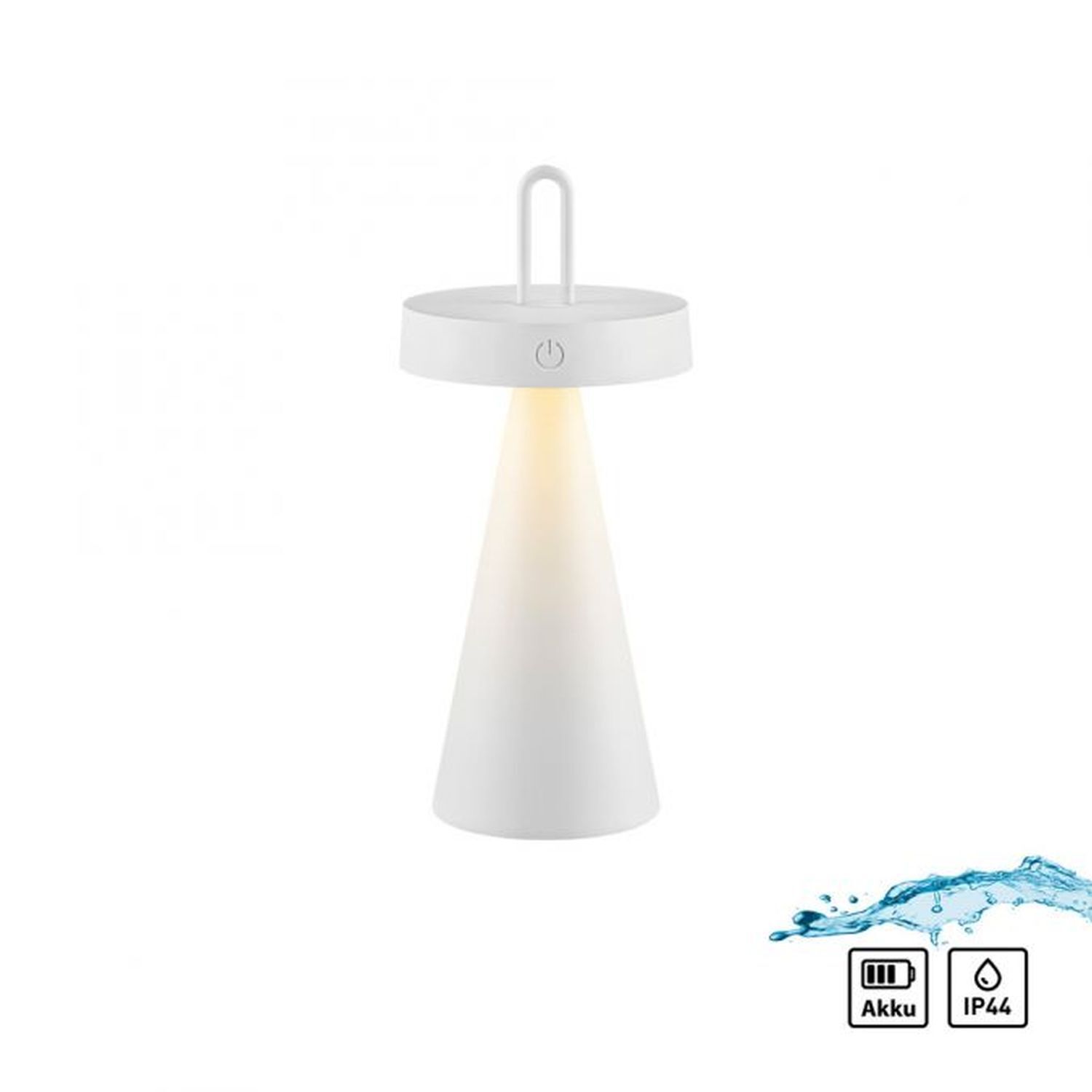 Lampe de table LED rechargeable Variateur Touch IP44 2700 K 28,9 cm