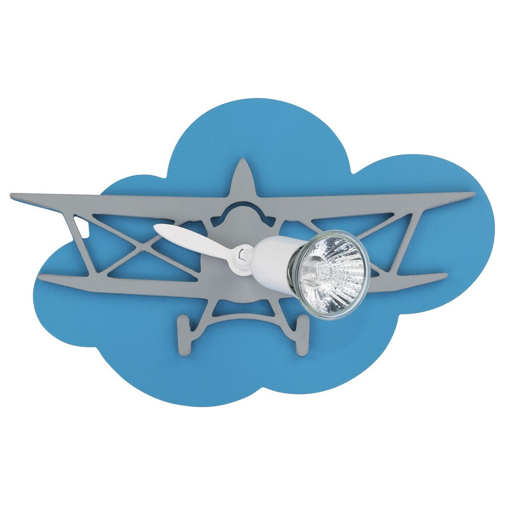 Lampe pour enfants PLANE en bleu