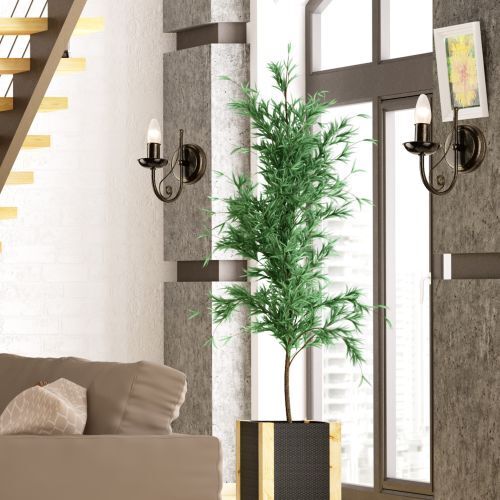 Elégante lampe murale KELSIE Noir Rustique Lampe
