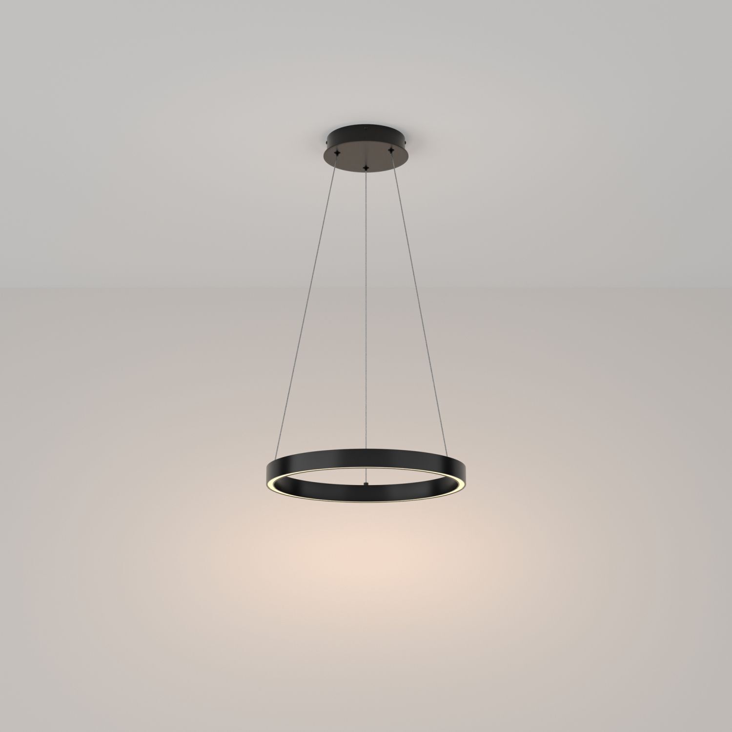 Lustre LED aluminium Ø 40 cm H : max. 120 cm rond