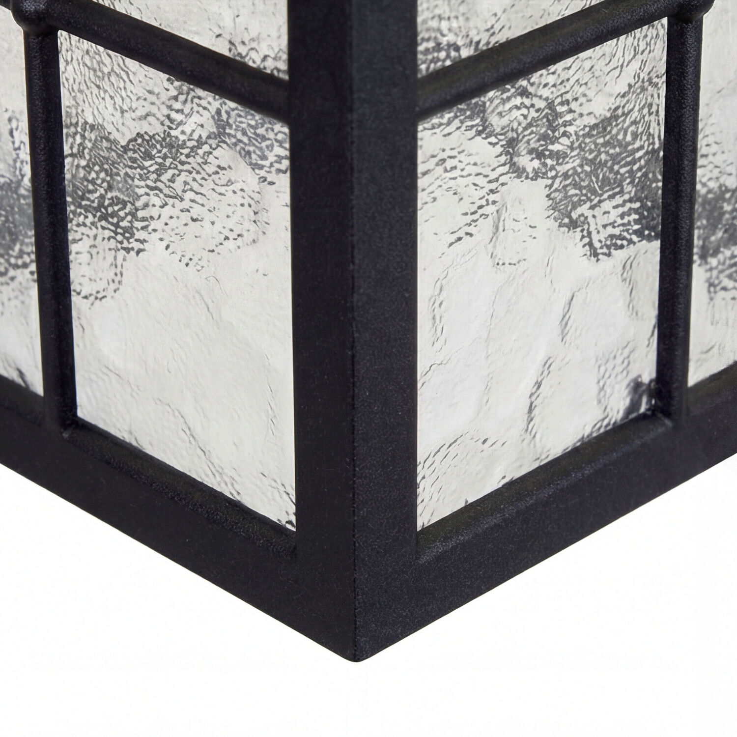 Laternen, Glas, Metallrahmen, Kunststoff, schwarz