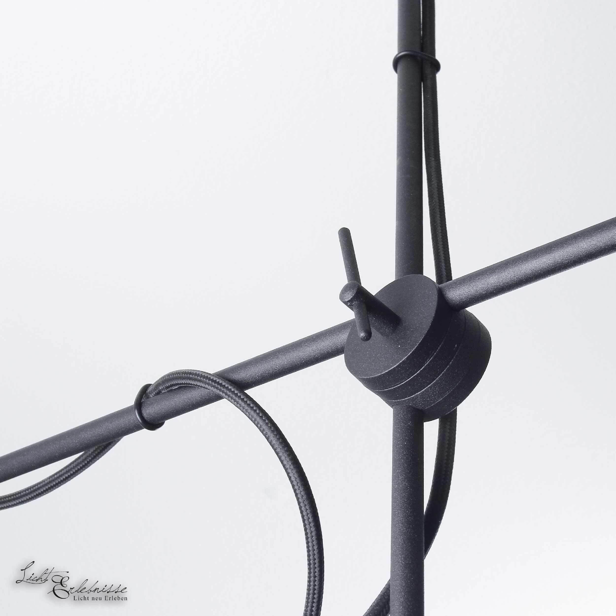 Große Deckenlampe Schwarz Gold VIPER flexibel 170cm Elektrisches Gerät, Mikrophon