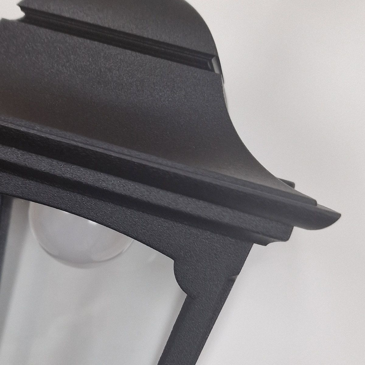 Lampe d'extérieur Noir IP44 E27 Verre Aluminium Rustique