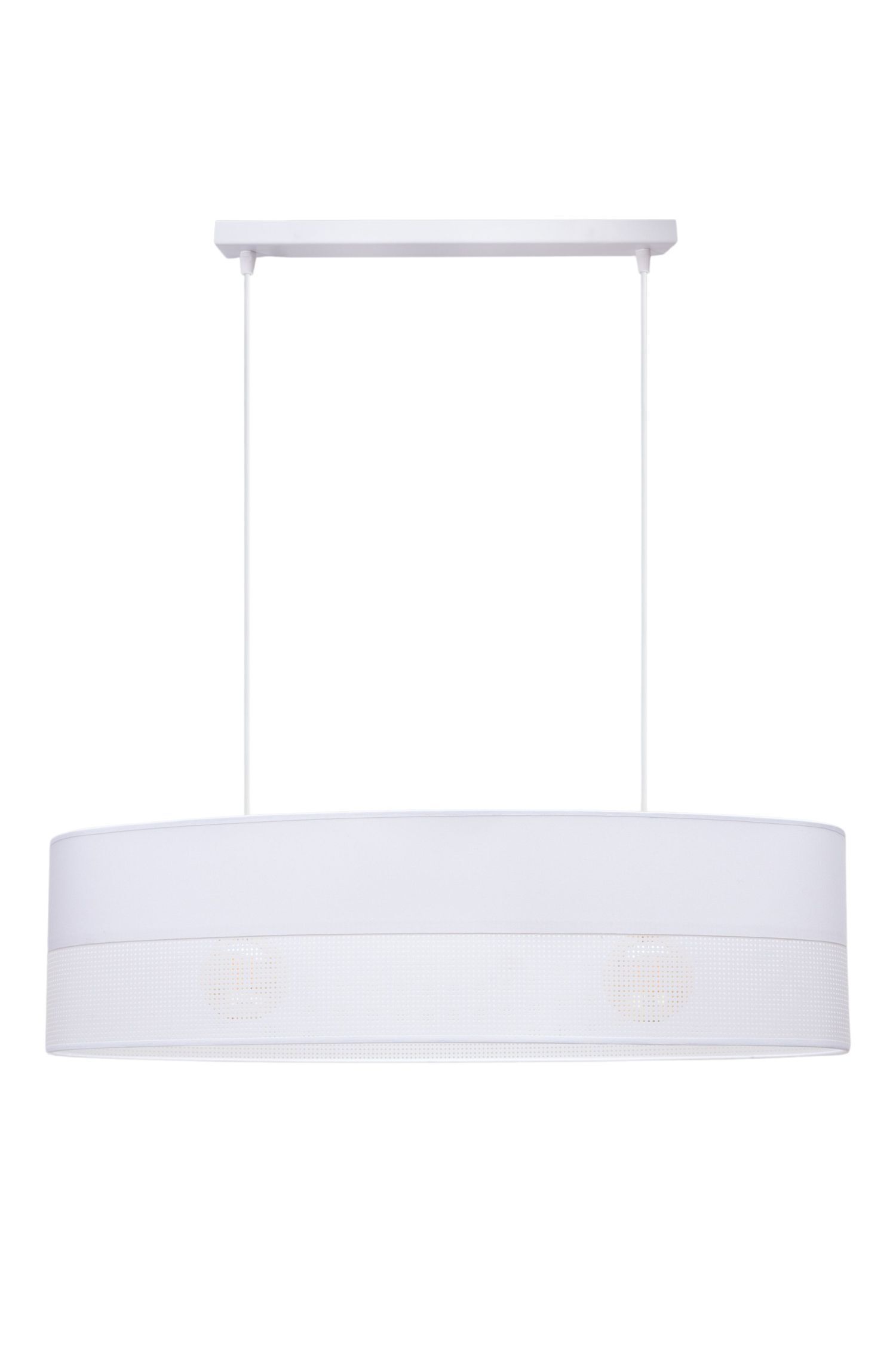 Suspension Tissu anti-éblouissant blanc 2 flammes confortable
