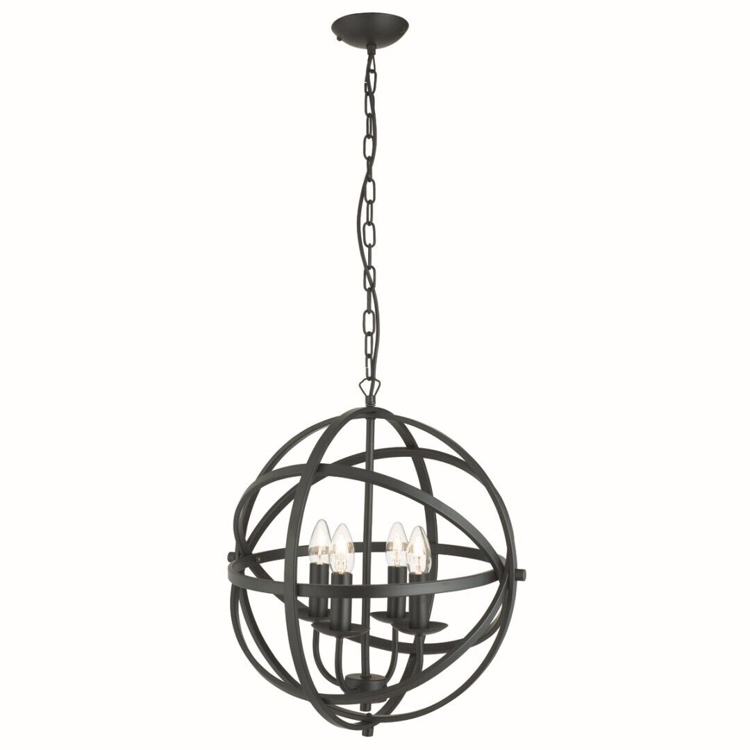 Lampe à suspendre en noir 4-flmg