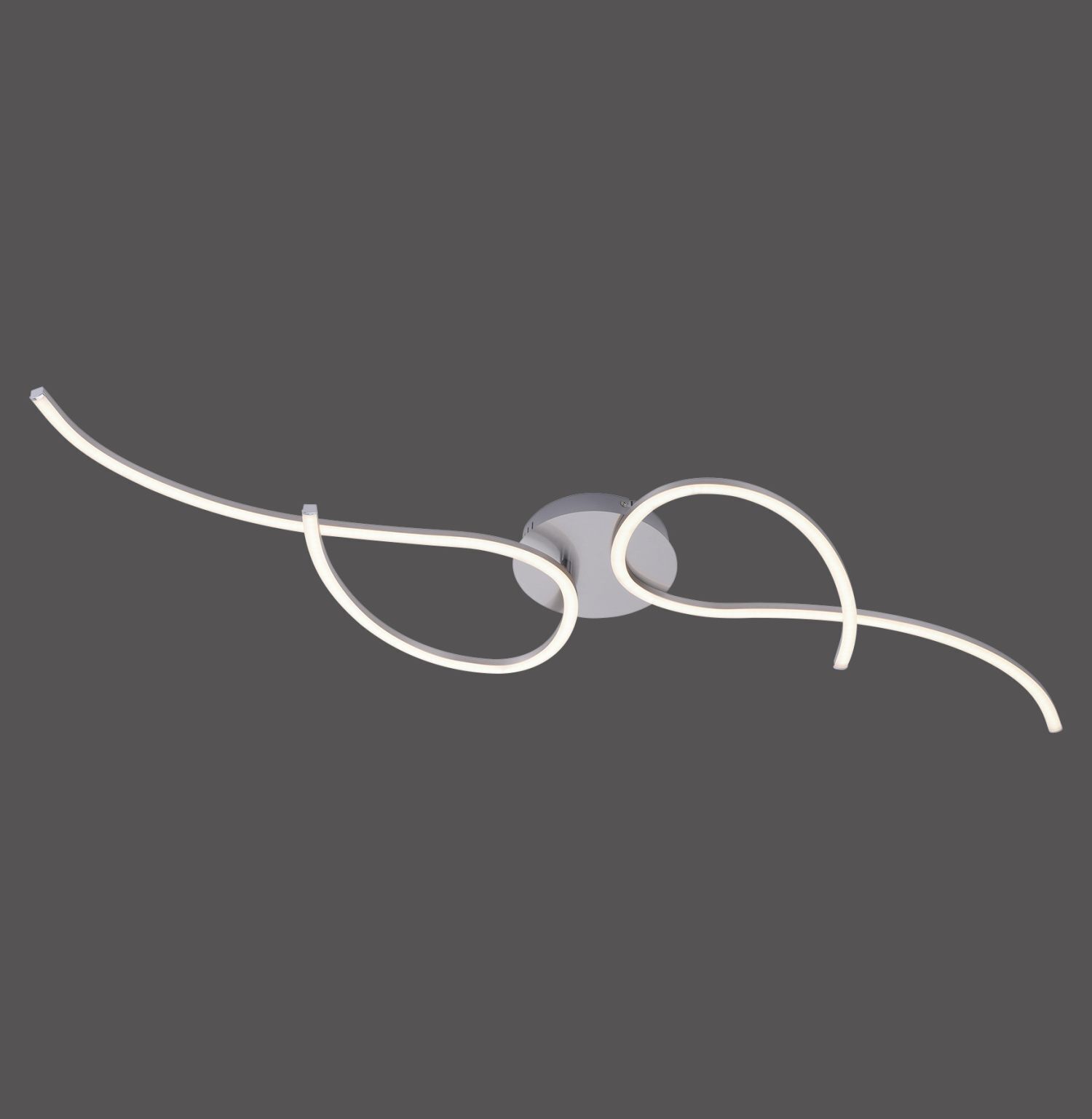 Plafonnier LED flexible acier métal blanc chaud 14 W