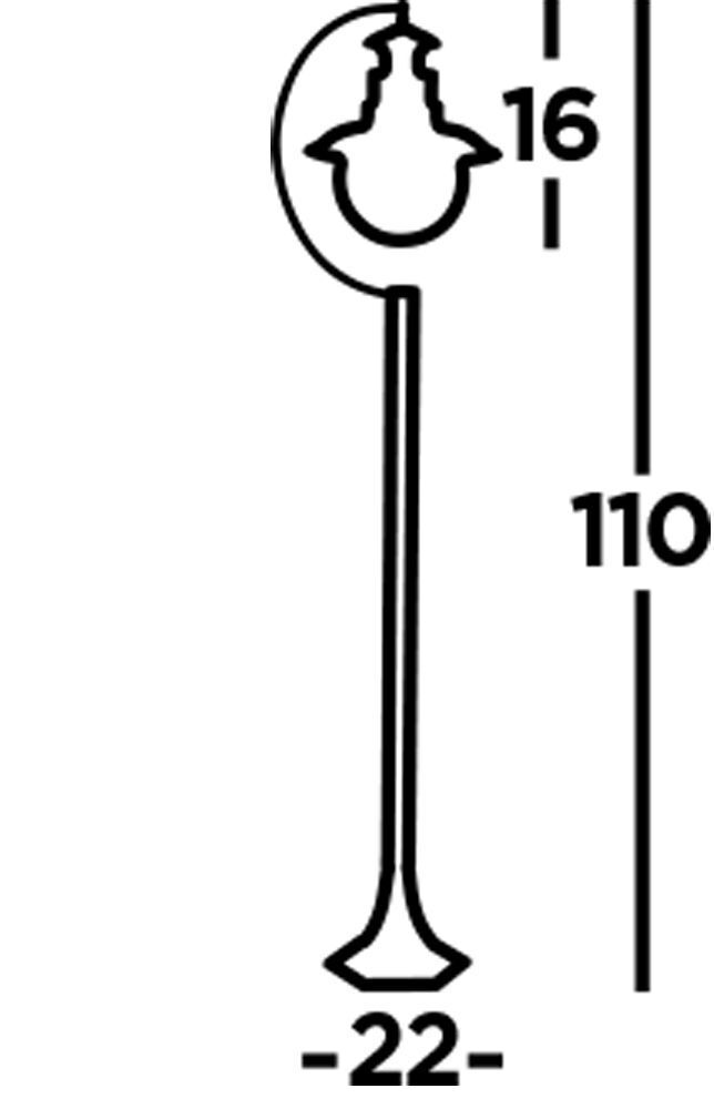Lampe d'extérieur jardin IP44 E27 110 cm brun rouille verre métal