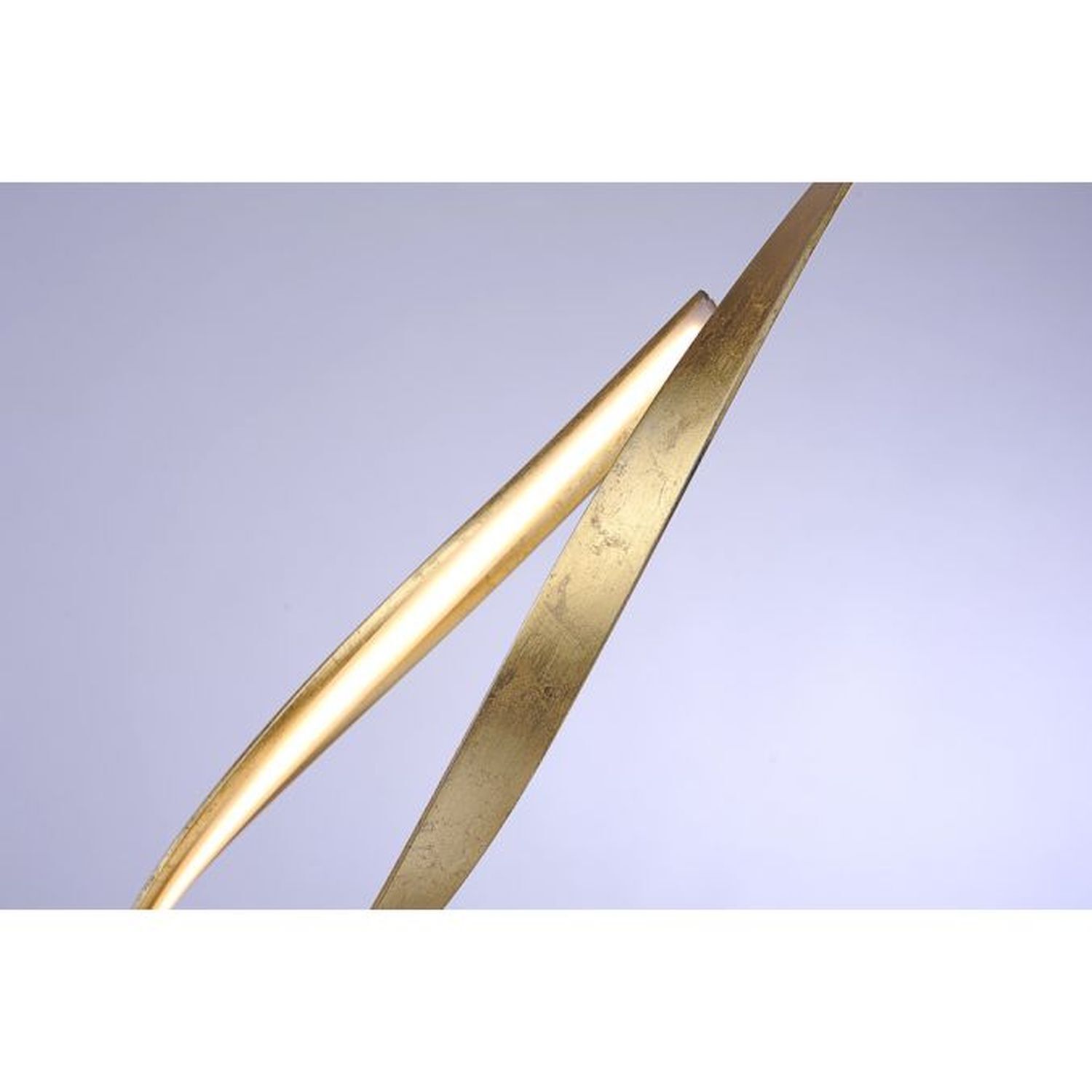 Lampadaire LED à intensité variable en feuille d'or 140 cm 3000 K 26 W