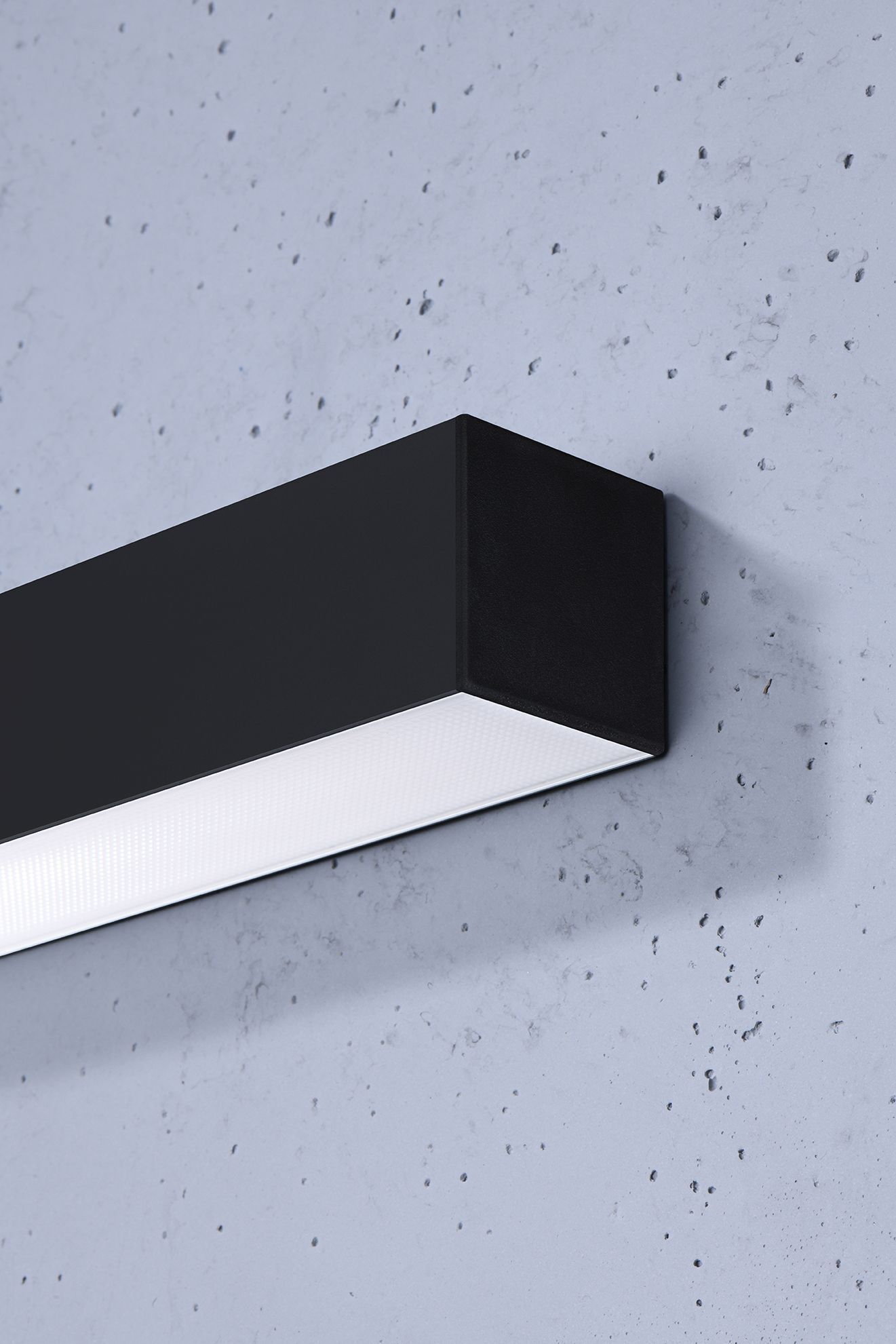 Applique murale LED claire 150 cm Downlight noir anti-éblouissement