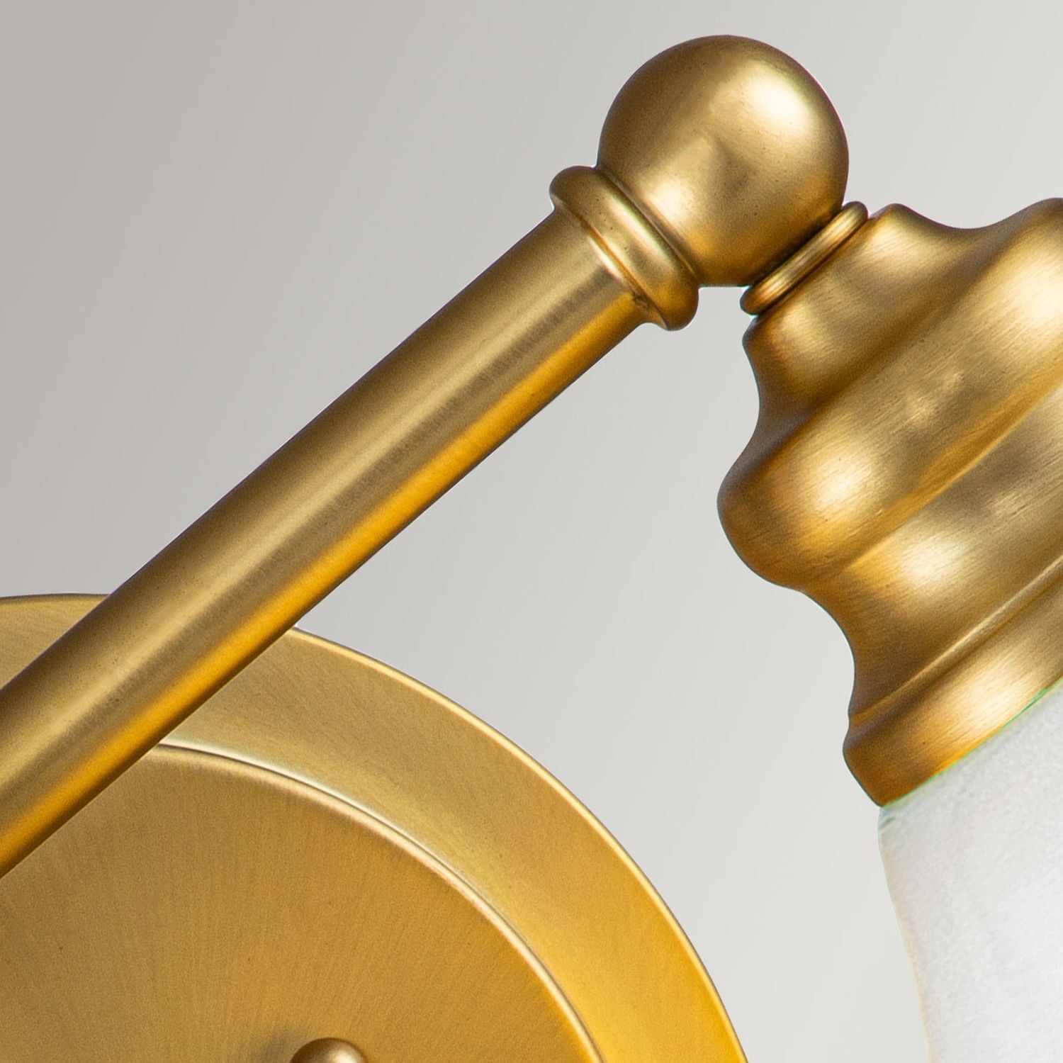 Wandlampe Bad Metall Glas 40,6 cm breit IP44 mit 2x G9 LED gold, Metall, Lampe, golden, geprägt