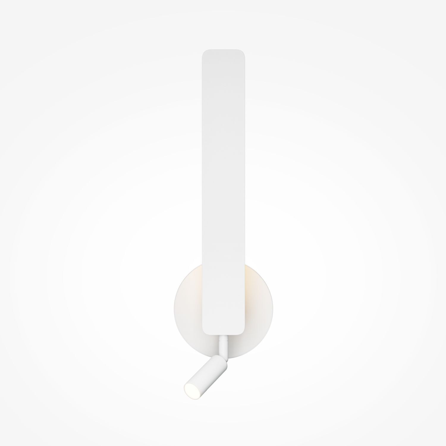 Wandleuchte, weiße Wandlampe, Metall, Minimalistisch, Rundplatte