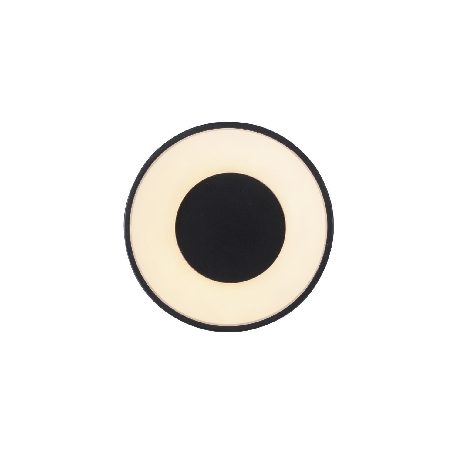 Lampe de plafonnier ronde LED noire Ø16 cm 1500 lm dimmable