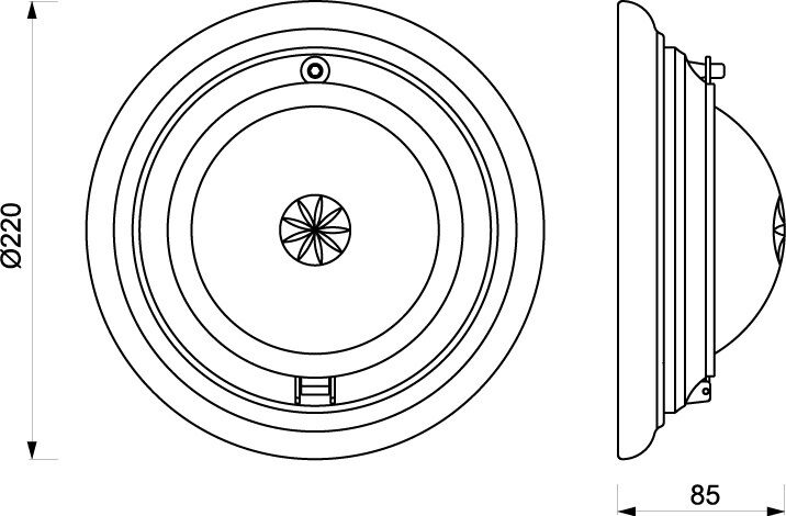 Applique LED LEGNO chrome laiton rond Maritim Bad