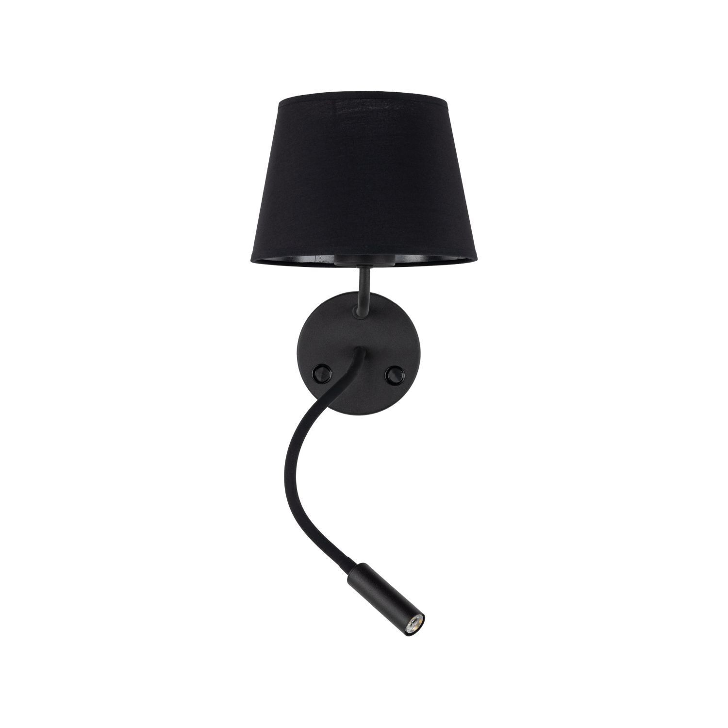 Applique Interrupteur Col de cygne H : 50 cm E27 + G9 Noir