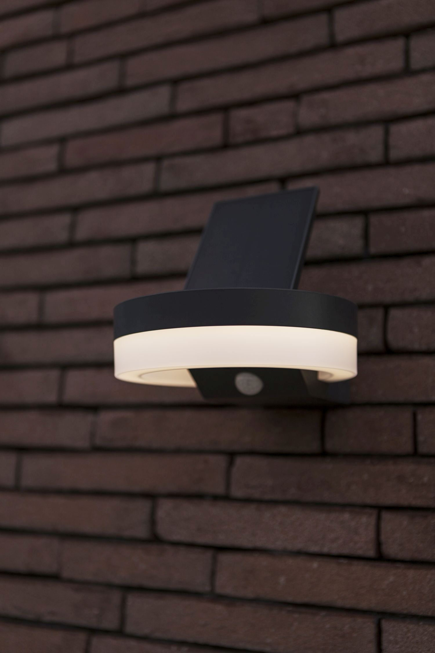 Lampe solaire murale LED capteur anthracite IP54 12 W 4000 K