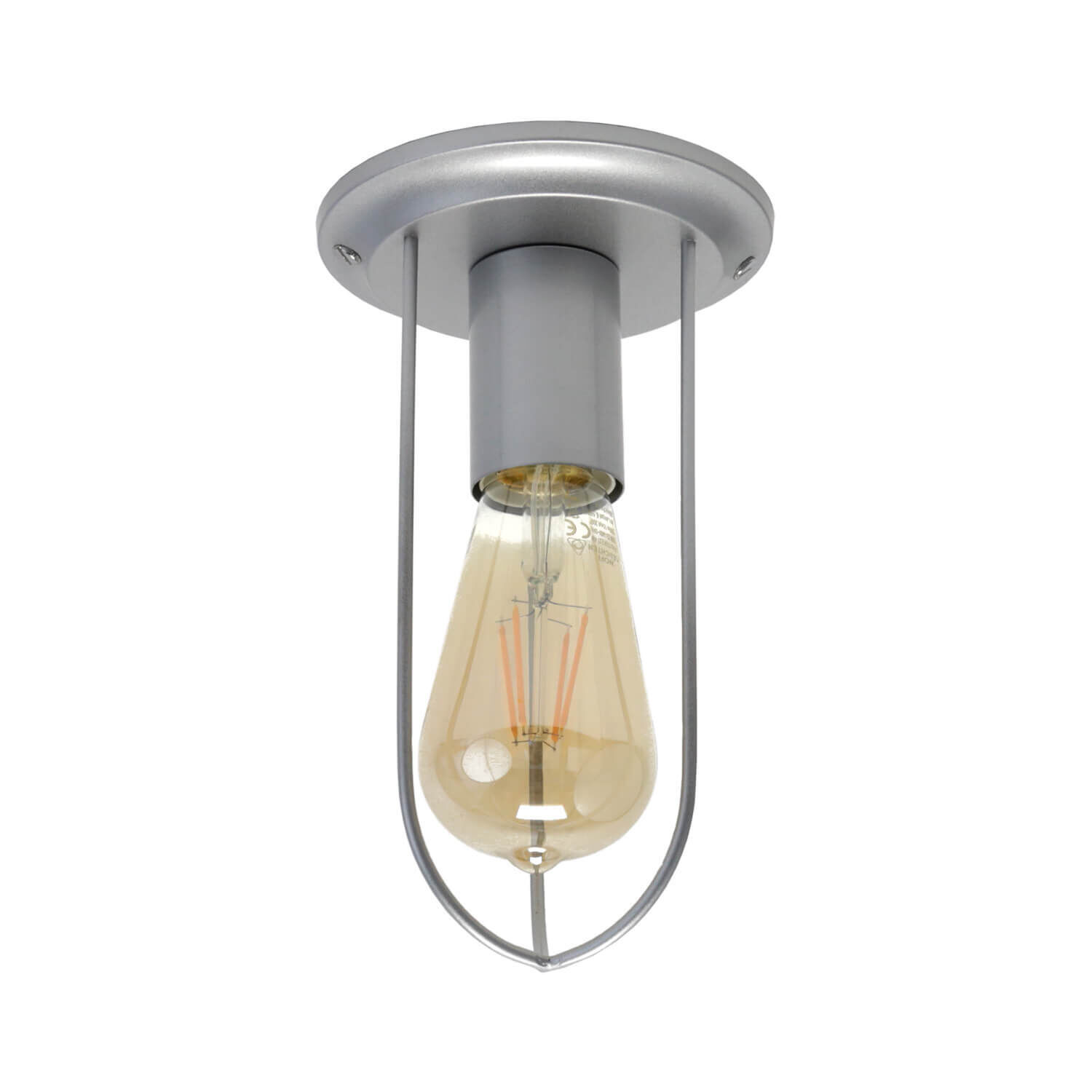 Plafonnier industriel Métal Gris E27 STEPP Licht, Leuchte