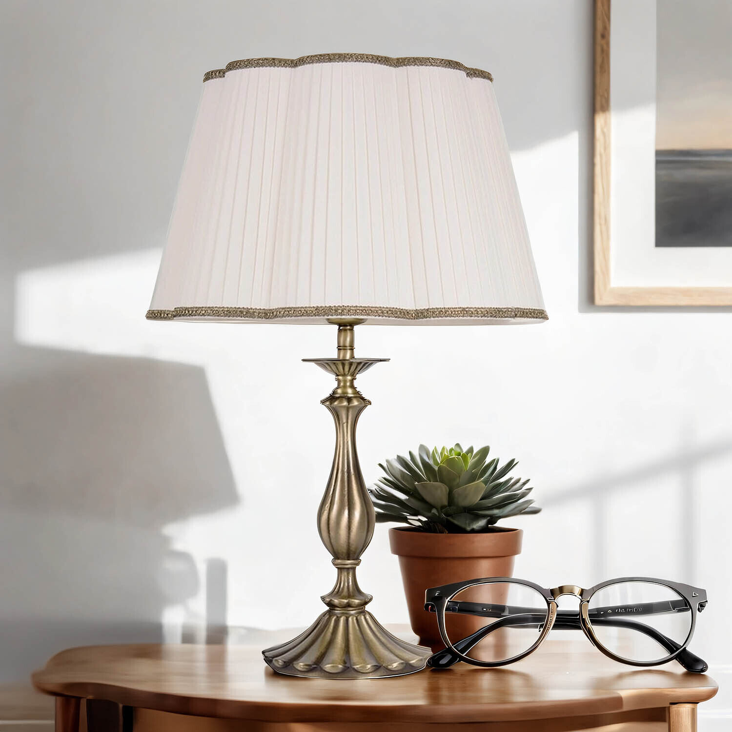 Lampe de table Art Nouveau Lampe de chevet E27 Petalo Lampe, Pflanze, Tischlampe