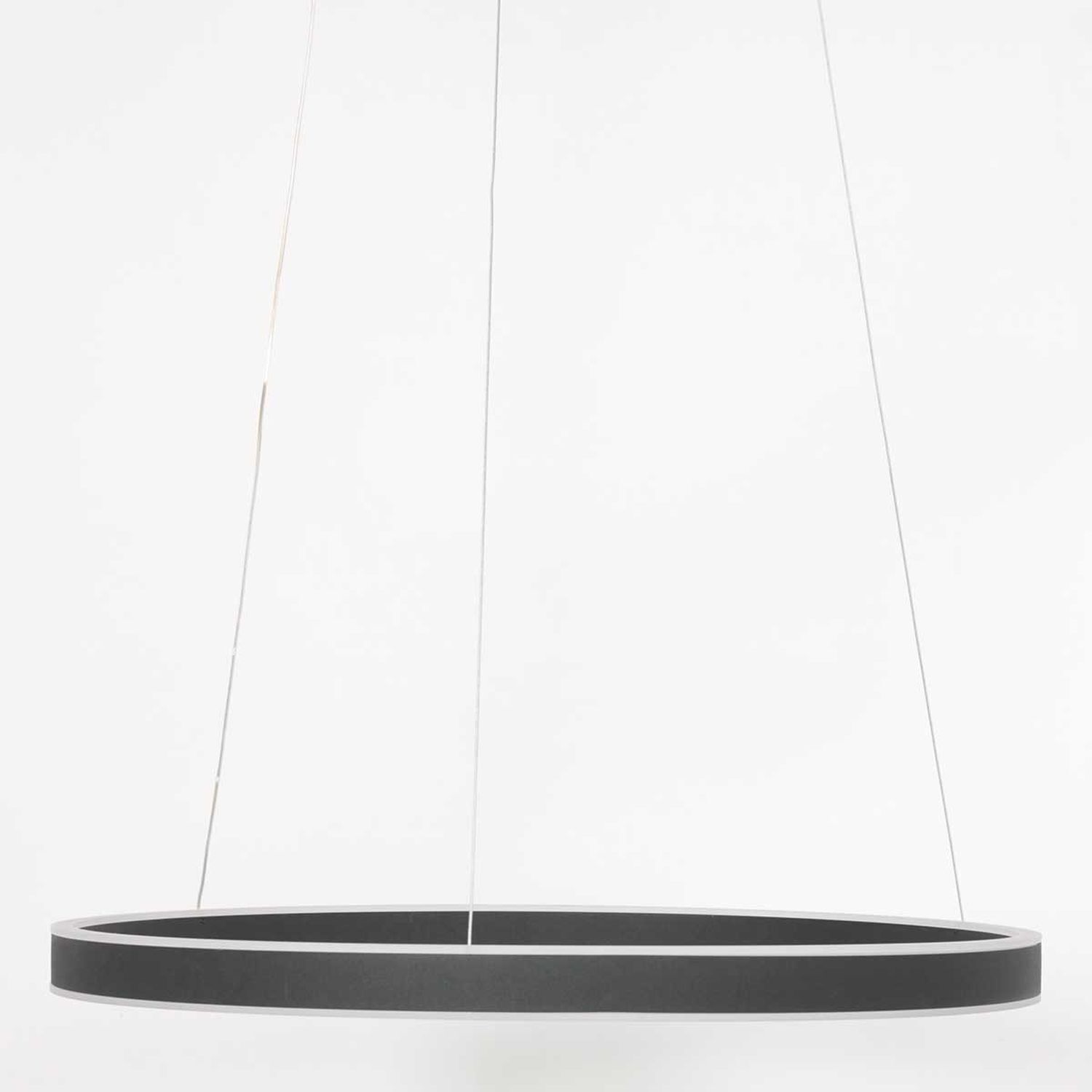 Lampe LED à suspendre noire Ø60 cm ronde 42 W 2700 K élégante