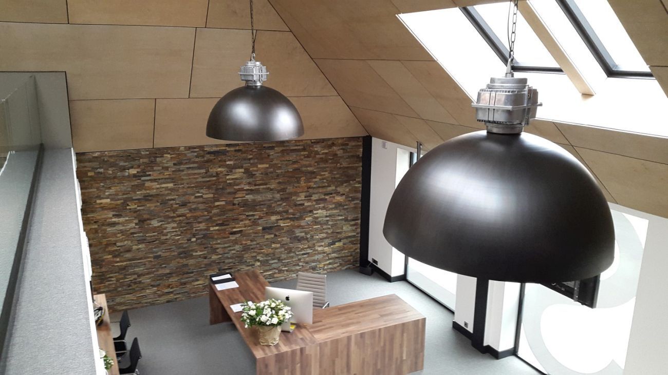 Lampe à suspendre XXL Ø80cm Gris Métal Or Artisanat