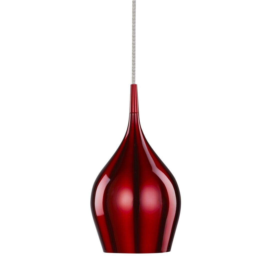 Suspension vintage E14 en rouge