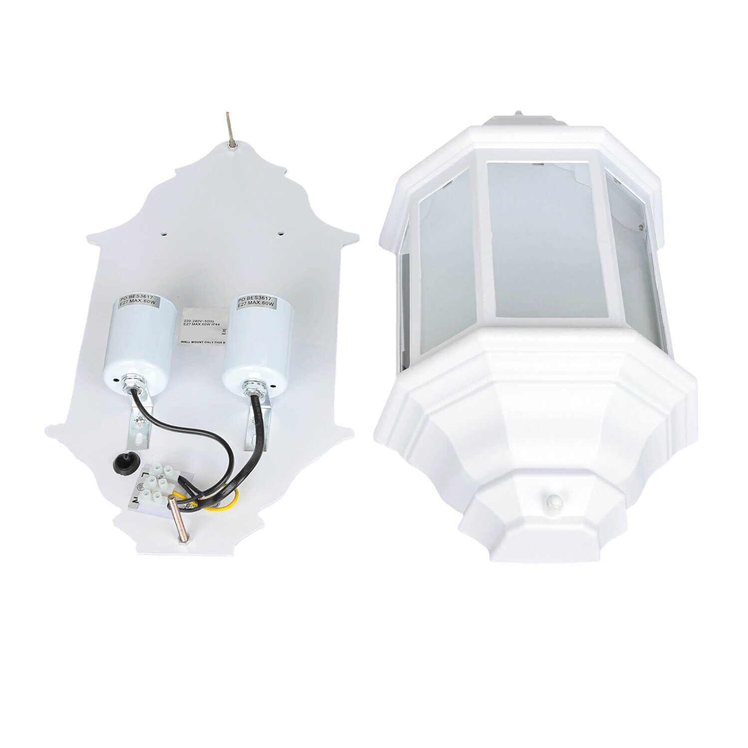 Lampe d'extérieur maritime Lampadaire LIVORNO blanc E27